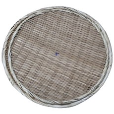 竹木造咖 圓形鑲邊竹篩 竹製篩網 麵粉茶葉過濾器 直徑18CM, 1個
