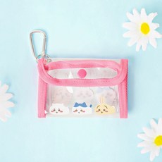 캐릭터 키링 파우치 투명 먼작귀 피크닉 가방고리 열쇠고리 카드 소품