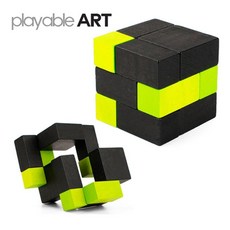 원목 그린 블랙 큐브 블록 쌓기블록 가정교육 창작놀이 EQ 블럭완구 가베 유아 두뇌발달 오감발달 2살, 1개