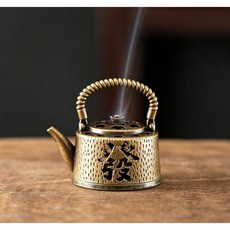 合金香爐發財爐茶壺爐創意招財進寶小香爐祥雲香薰爐擺件, 1個