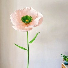 자이언트 페이퍼 플라워 만들기 DIY 포토존 종이꽃 A, 잎 포함 샴페인 1송이