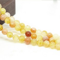 천연 원석믹스 비즈 재료 팔찌 묵주 만들기 천연석 마노, A5854. 옐로우, 1세트, 10mm