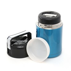 픽루나 쿠킹메이드 간편조리 보온죽통 1L 블루 학생도시락