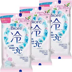 biore cold 비오레 쿨 티슈 플로럴향 시트 3개 세트, 1개