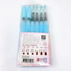 AP.普思 E0102 E0103 自來水筆套組 (3入/6入) 3mm 4mm 5mm 6mm 13mm 水彩筆 色鉛筆 繪畫, 1個, E0103 自來水筆套組 6入組