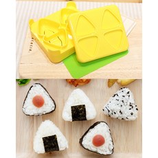 미니 삼각김밥틀만들기 김커터포함, 옐로우, 1개