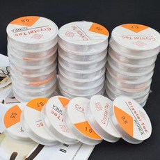 Crystal Tec 透明水晶彈力線 手串繩 串珠繩 耐磨, 1個, 0.5mm約16m,1卷