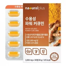 내츄럴플러스 수용성 파워 커큐민 1000mg x 30정, 1개