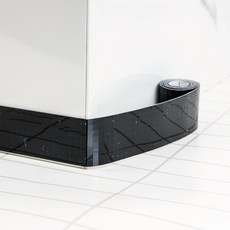 플렉스굽도리 몰딩 시트지 유리 띠벽지 거울 스티커, 5mm X 5mm, 블랙글라스(FZ-185)