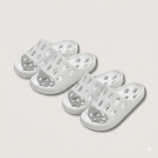 피피유피피 남여공용 EVA 논슬립 물빠짐 욕실슬리퍼 2켤래, 2개, 화이트