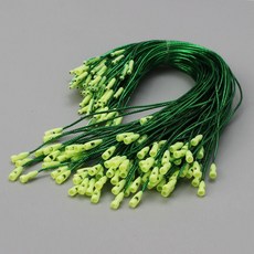 聖誕掛件吊繩配件 金銀線吊牌繩子彈頭吊粒 聖誕樹裝飾紅色綠色, 綠絲線,一捆 約100條, 1個
