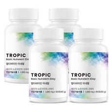 Tropic 베이직 뉴트리언트 2 데이 올인원 종합비타민, 4개, 60정
