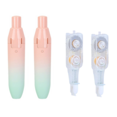 에오시르 노크식 수정테이프 2p + 리필 2p, 1세트, 피치 그린