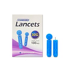 SD 에스디 일회용 란셋 lancets 30G 100개입 당뇨바늘 채혈기 손따는침, 5개