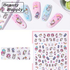 S22 유니콘 토끼 네일 데코 스티커, 1개