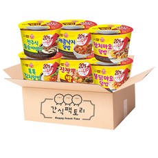 [간식팩토리] 오뚜기 컵밥 6종 진짬뽕밥+매콤낙지덮밥+불닭마요덮밥+전주식돌솥비빔밥+참치마요덮밥+톡톡김치알밥 총 6입
