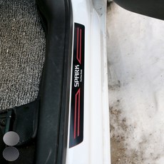 [모터스파이] 쉐보레 호환 스파크 도어 스텝 스커프 알루미늄 튜닝 몰딩, 도어스텝(실버)