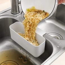廚房水槽懸掛式瀝水籃/廚餘回收籃, 顏色隨機, 1個