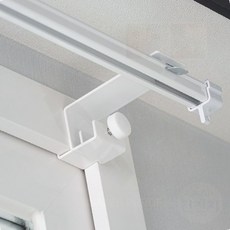 안뚫어고리 NE슬림버전 못없이 무타공 커튼레일형, 2개입(판매준수가 7000원), 화이트_2개입(판매준수가 7000원)