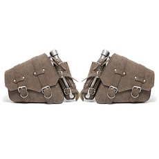 모터사이클 사이드백 제너럴 할리 883 1200X48 킨질라 300 빈티지 라이더 물컵 가방 삼각 행거백, 물컵 디자인 스터드 메탈릭 그레이 좌우 한 쌍