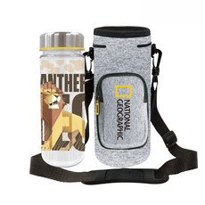 내셔널지오그래픽 키즈 물통주머니 물병세트 초등 학생 어린이 키즈 입학 졸업 선물 소풍 가방, 정글, 1개