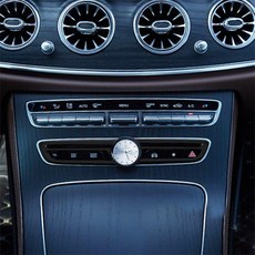 차량용 시계 내차꾸미기 대시보드 자동차 인테리어 미니, 2019-2023 E-클래스 메탈릭 벤츠 로고, 1개