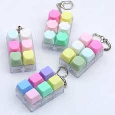 릴리브리즈 LED 딸깍이 키보드 피젯토이, 파스텔(2*3,LED미탑재), 1개