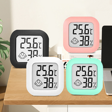 햄스터 소동물 사각온습도계, 화이트, 1개