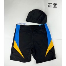 SINGNIER 台灣賣家 附泳帽 大碼男泳褲 三分褲 泡湯泳褲