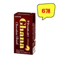 연세유업 가나 초콜렛드링크, 190ml, 6개