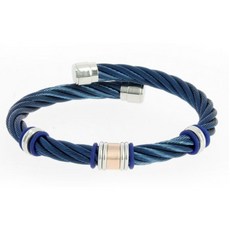 【富安鐘錶】實體店面 全新 夏利豪民族風鋼鎖手環-黑藍 04-501-1250-3，展現獨特時尚品味