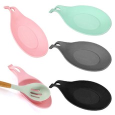 실리콘 국자받침대 주방 안심실리콘국자받침 조리도구 받침대 주걱받침 컬러 4개, 1개