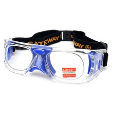 게이트웨이 GWS04 스포츠 고글 작은사이즈 운동용 투명 안경, 투명-블루