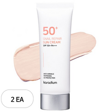 카라디움 스네일 리페어 선크림 SPF 50+ PA+++, 70ml, 2개