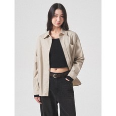 매장정품 에잇세컨즈 8SECONDS 언발란스 루즈핏 셔츠 베이지 354X64MQ7A 114196