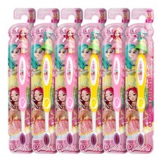 시크릿쥬쥬 캐릭터 피규어 어린이용 키즈칫솔, 6개, 1개입, 시크릿쥬쥬 어린이용