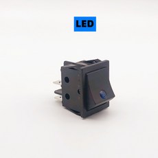 1pcs 로커 스위치 KCD4 4 핀 2 ON-OFF 미니 라이트 고양이 눈 220V LED 버튼 AC30A250V 드롭, 03 blue, 1개