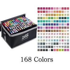 DIY 필기구 마카 마커 펜 더블 헤드 유성 세트 그래피티 및 만화 학교 미술 용품 그리기 24 36 48 60 80 120 168 색, [07] 168 colors