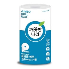 3겹화장지 깨끗한나라 에코 점보롤 화장지 2겹 4롤 300M, 본상품