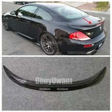 카본 FRP 리어 스포일러 부트 윙 BMW 6 시리즈 E63 E64 M6 06-10 호환, FRP 블랙 Primer