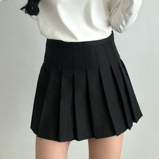 [속바지O/지퍼O/단추O] 하이웨스트 반플리츠 A라인 테니스 미니 핀턱 스커트