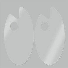 생활의 미쁨 정확한 컬러를 위한 투명 아크릴 팔레트 2p세트 10x15cm 타원형 빠레트