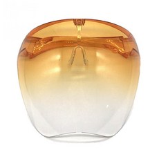 gouwa-989 투명 안면 보호 페이스쉴드 자외선 차단 얼굴 보호 마스크, 그라데이션 오렌지