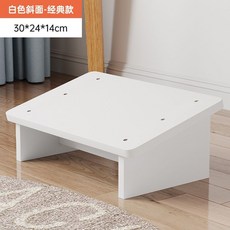 台出 優選精品 辦公室腳踏墊 桌下踩腳神器 墊腳凳 擱腳放腿墊高腳蹬 PVCJ, 暖白色斜面小號30*24*14., 1個