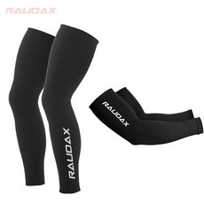 Raudax 2025 얇은 스타일 가을 레그 워머 블랙 자외선 차단 사이클링 레이싱 자전거 러닝을위한 통기성 팔, 02 XL, 02 5, 1개