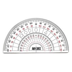 벡스트리아 각도기 눈금자분도기 목공각도자 제도용각도기 반원모양분도기