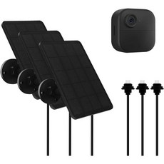 블링크 아웃도어 4 4세대 카메라용 4W 태양광 패널 USB-C 포트가 있는 고무 플러그 IP65 방수 13.12피트 케이블, for blink 4rd Gen(3 Pack)