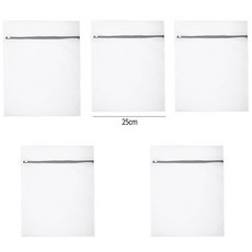 속옷 빨래 전용 이중 메쉬 고급 세탁망 25X30cm, 5개, 화이트