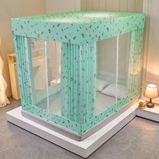 蚊帳 玫瑰花園【多門設計】遮光防塵, 玫瑰花園【支架+蚊帳+窗簾】回底,120X200烤漆支架送風扇架