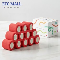 이티씨몰 자가점착 밴드 5cm 압박붕대 10+2 레드, 1개